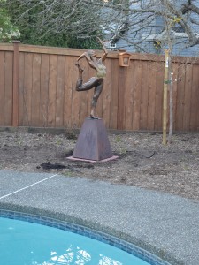 Ananda installed in garden