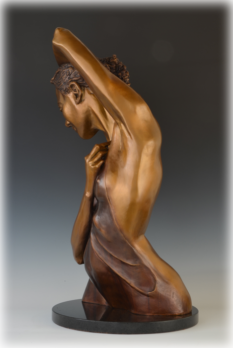 Après Le Bain bronze sculpture by David Varnau