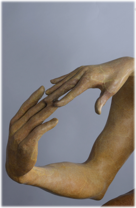 Glimpse into Infinity bronze sculpture by David Varnau