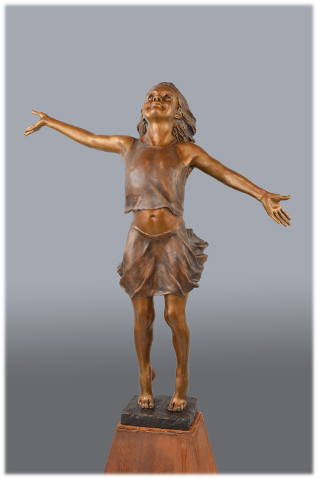 Joie de Vivre bronze sculpture by David Varnau