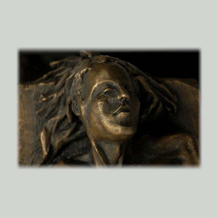 Odalisque II bronze sculpture by David Varnau