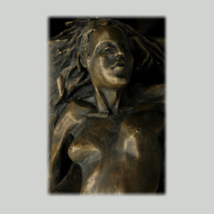 Odalisque II bronze sculpture by David Varnau