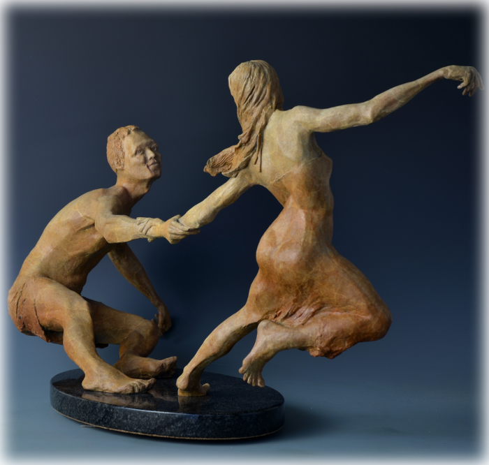 Persuasion bronze sculpture by David Varnau