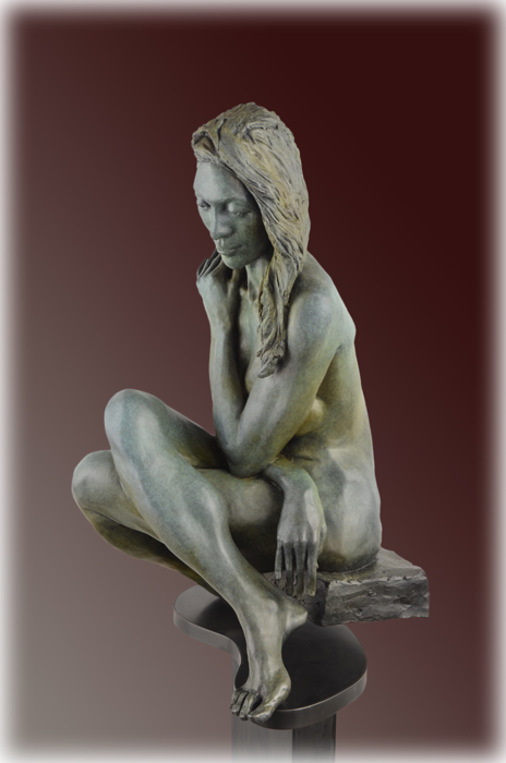 Transfixed bronze sculpture by David Varnau