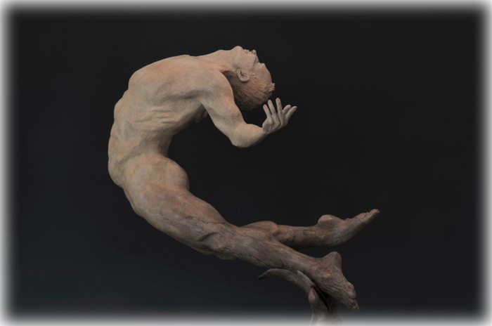 Into the Unknown bronze sculpture by David Varnau