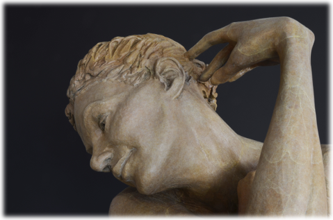 Moment of Reverie bronze sculpture by David Varnau